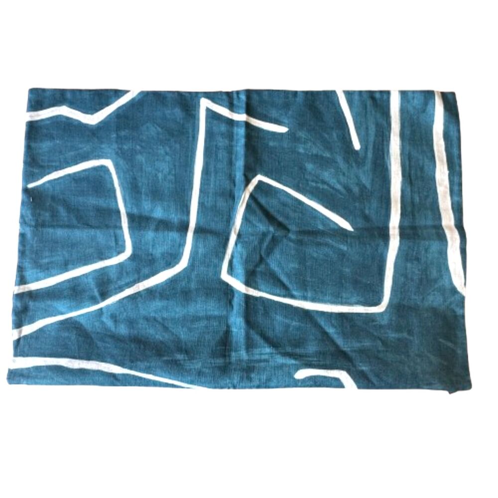 Flying Tack Kelly Wearstler for Lee Jofa Graffito Lumbar Pillow Cover Teal/Pearl
